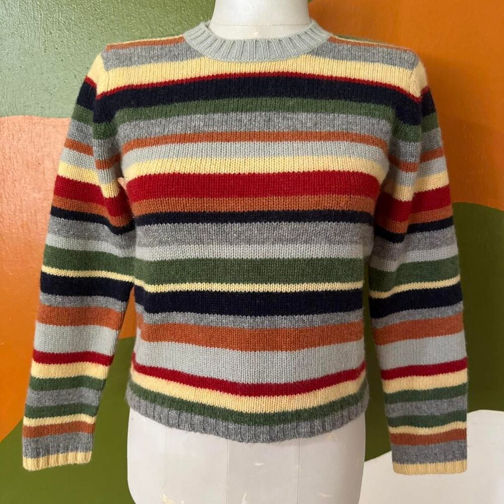 Abercrombie & Fitch Deadstock Y2K NWT Striped Crew neck Retro Sweater Sz M indie